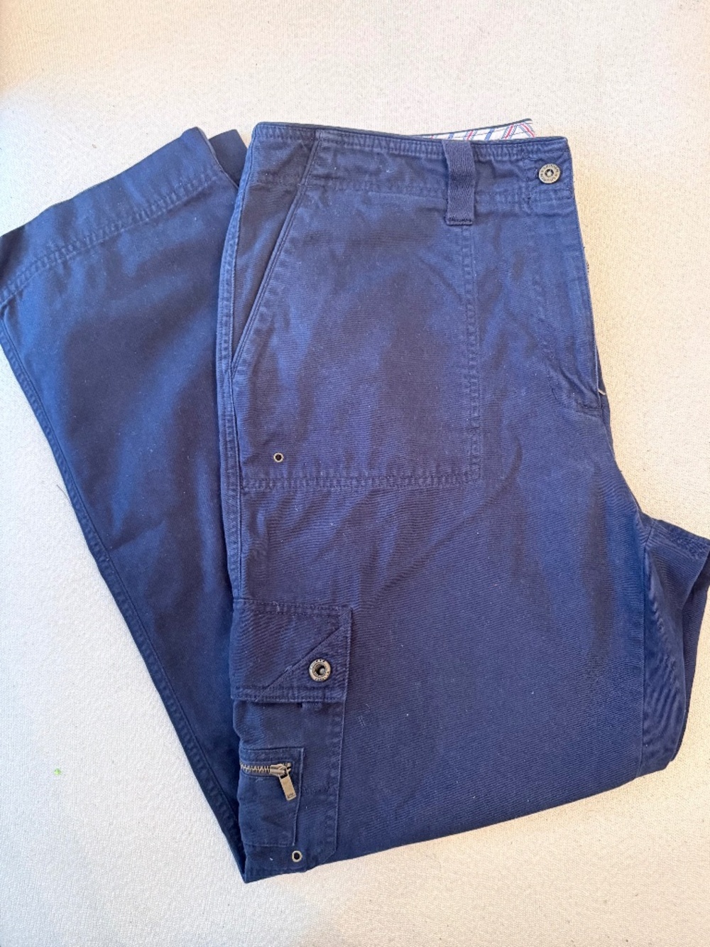 Lauren Ralph Lauren Navy Cotton Cargo Utility Pants - Women's Size 14
